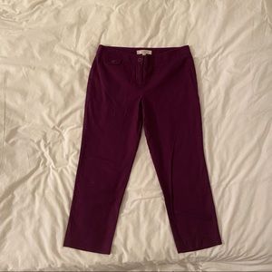 Loft Plum Cropped Slim Fit Trouser